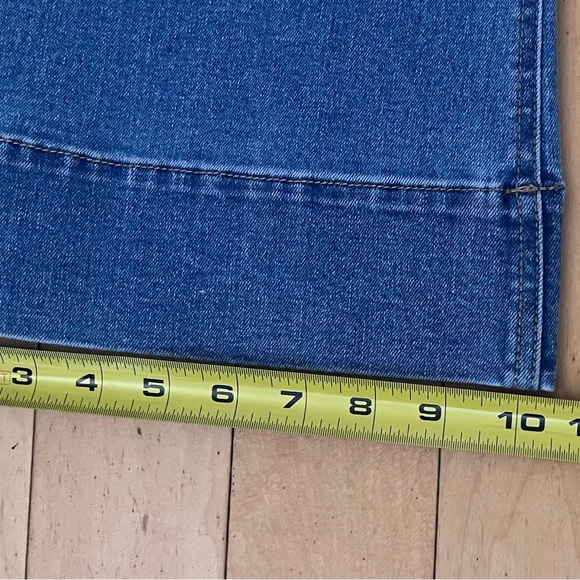 Stretch denim wide leg pants - Picture 6 of 8